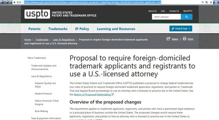 劍指中國？USPTO新規要求境外企業聘用美國商標律師申請美國商標